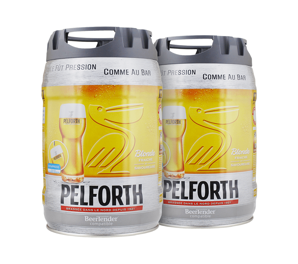 Pelforth Blonde Beertender 5L keg, French lager for Beertender draft machines