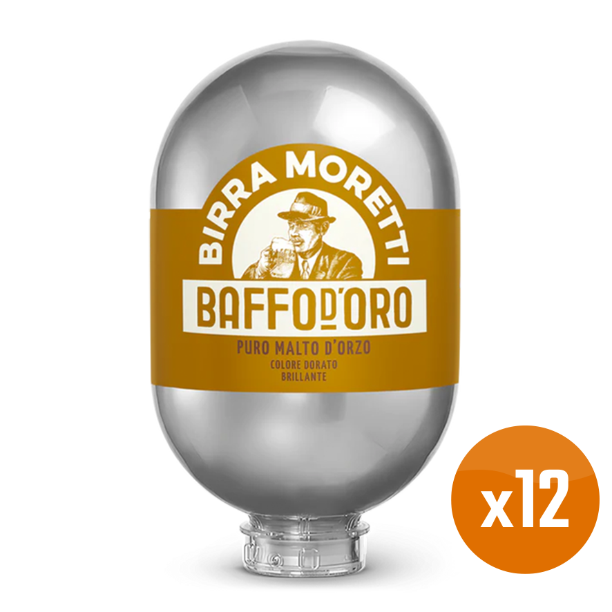 Birra Moretti Baffo D'Oro Bundle - 12x 8L BLADE Kegs