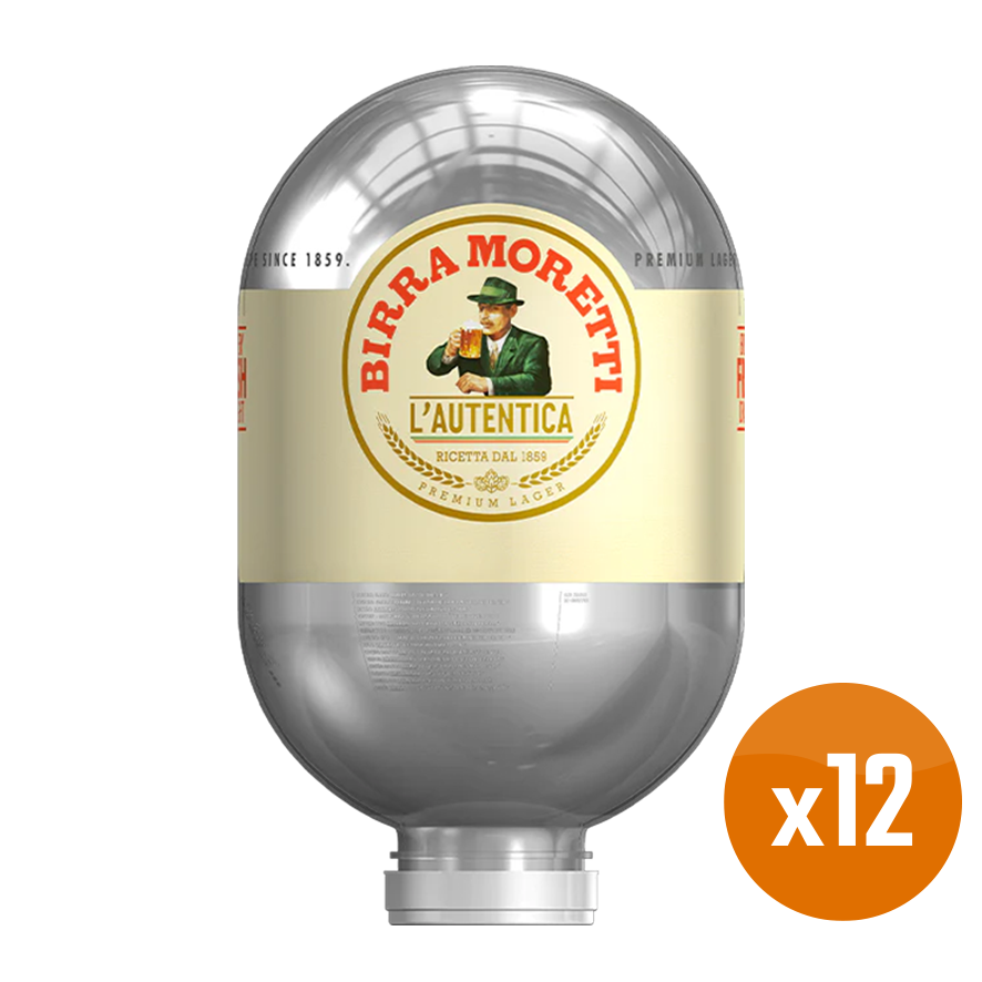 Birra Moretti L'Autentica Bundle - 12x 8L BLADE Kegs