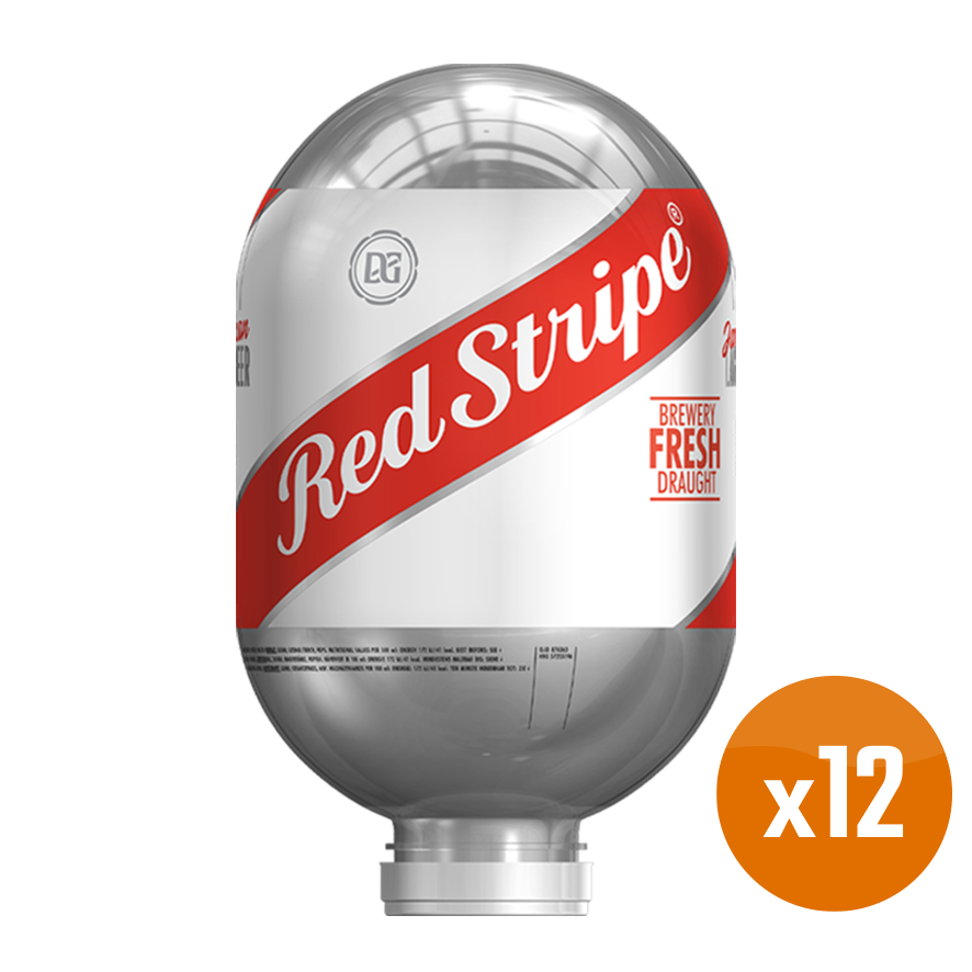 Red Stripe Bundle - 12x 8L BLADE Kegs
