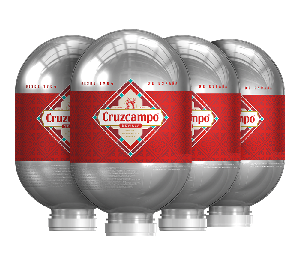 Cruzcampo Blade 8L keg bundle, classic Spanish lager for home beer tap systems