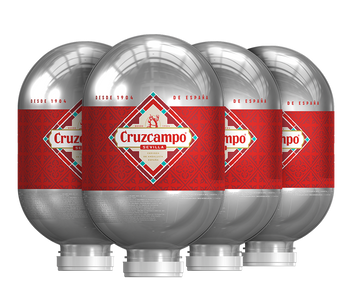 Cruzcampo Blade 8L keg bundle, classic Spanish lager for home beer tap systems