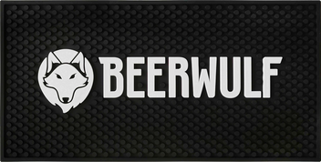 Merch barmat with Beerwulf logo on it