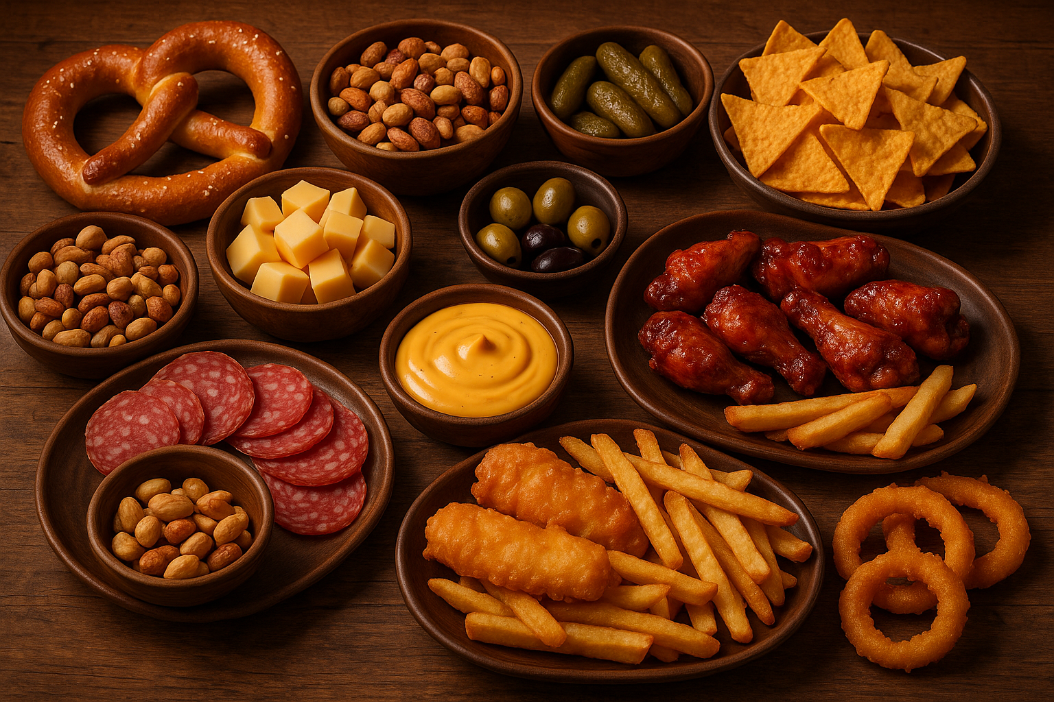 Modern beer snacks