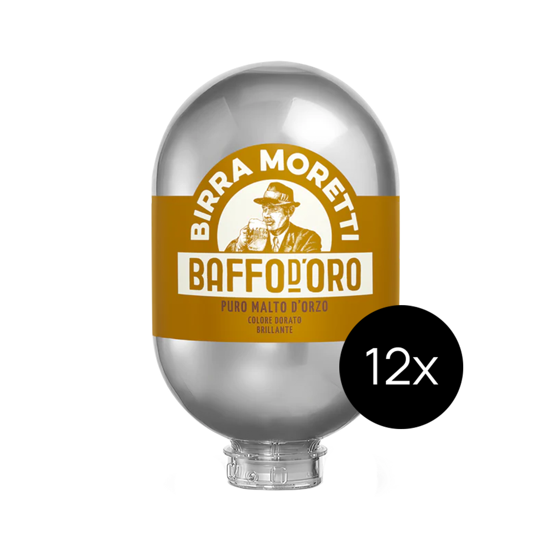 Birra Moretti Baffo D'Oro Bundle - 12x 8L BLADE Kegs