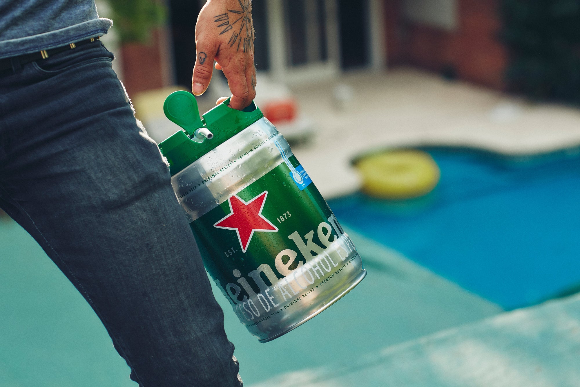 A Heineken 5L standalone keg 