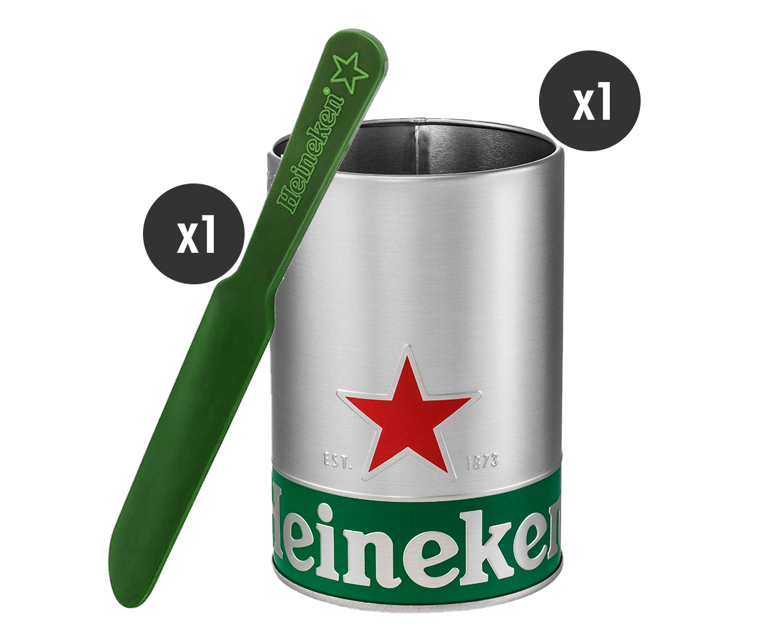 Heineken Afschuimer en Afschuimhouder