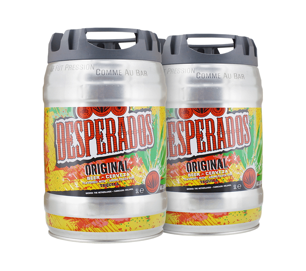Desperados Beertender 5L keg bundle – tequila-flavored beer for unique home tap system experience