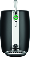 The BeerTender beer machine with a Heineken logo on the tap.