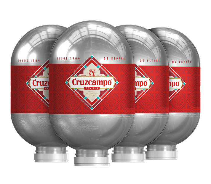 Cruzcampo Blade 8L keg bundle, classic Spanish lager for home beer tap systems