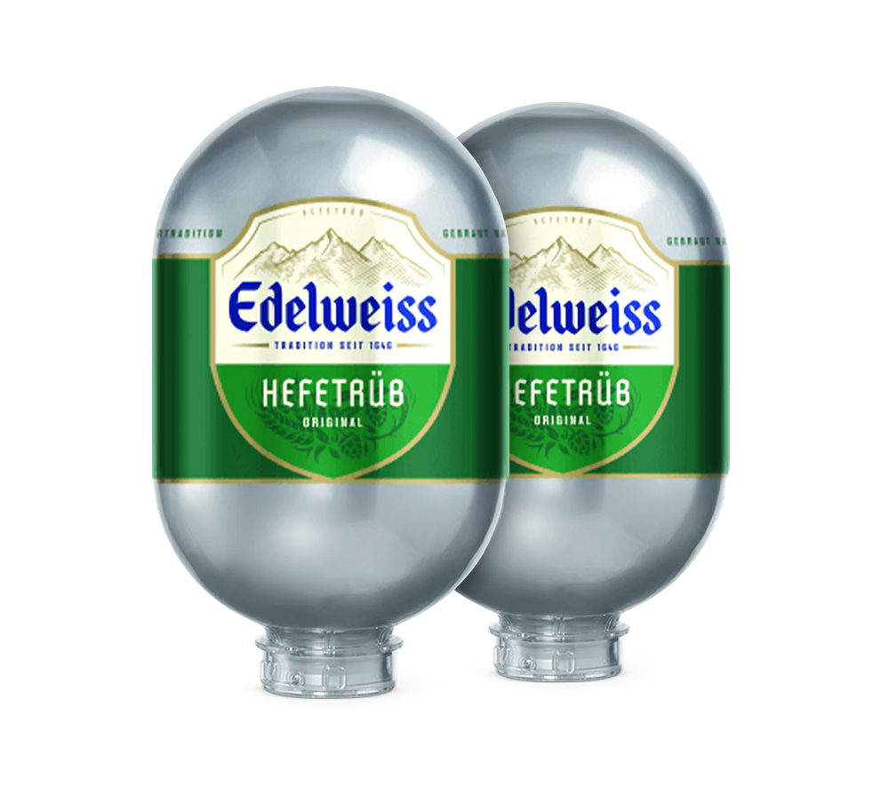 2x Edelweiss Hefetrüb – BLADE Bierfässer 8L