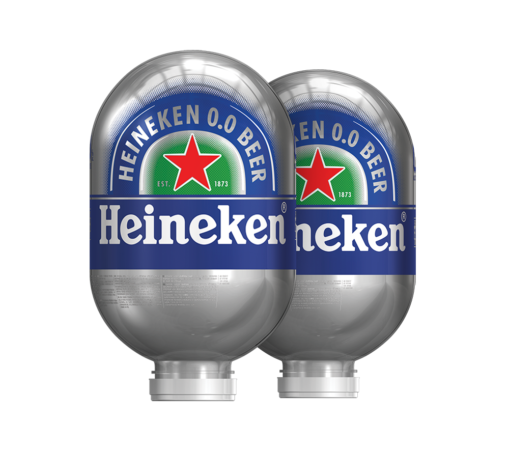 2x Heineken 0.0 - BLADE Bierfässer 8L