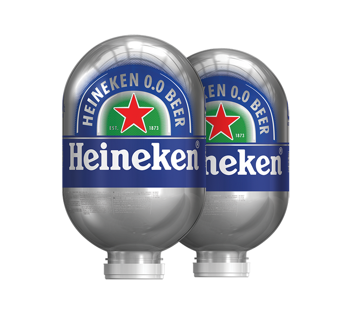 2x Heineken 0.0 - BLADE Bierfässer 8L