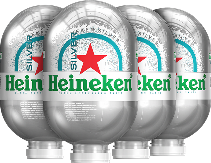 Heineken Silver - 4x 8L BLADE Kegs