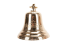 Front view of a Heineken gold-colored Bar Bell Merch.
