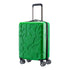 Heineken Green Suitcase Merch with black wheels.