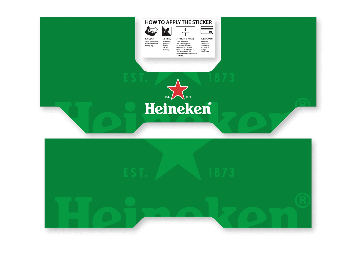 Heineken branded sticker accessory for BLADE beer tap