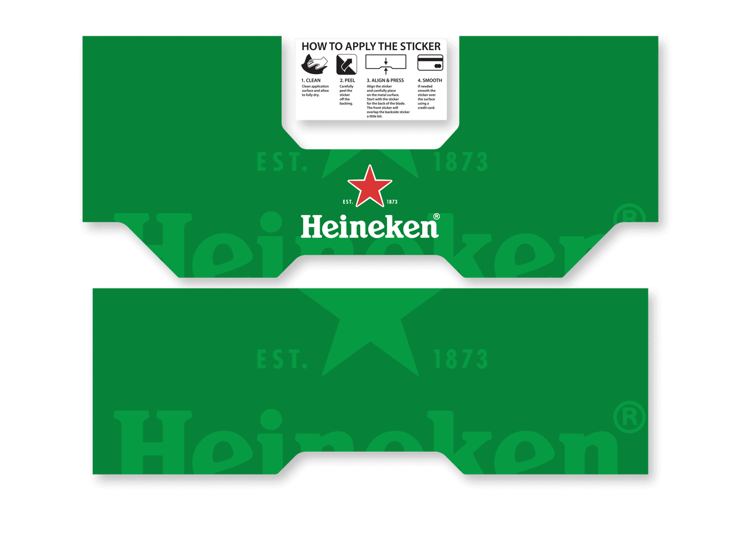 Heineken branded sticker accessory for BLADE beer tap