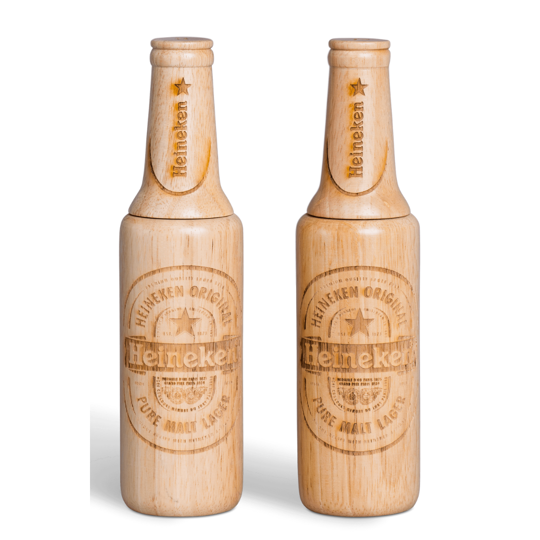 Wooden Heineken® Salt & Pepper Grinder