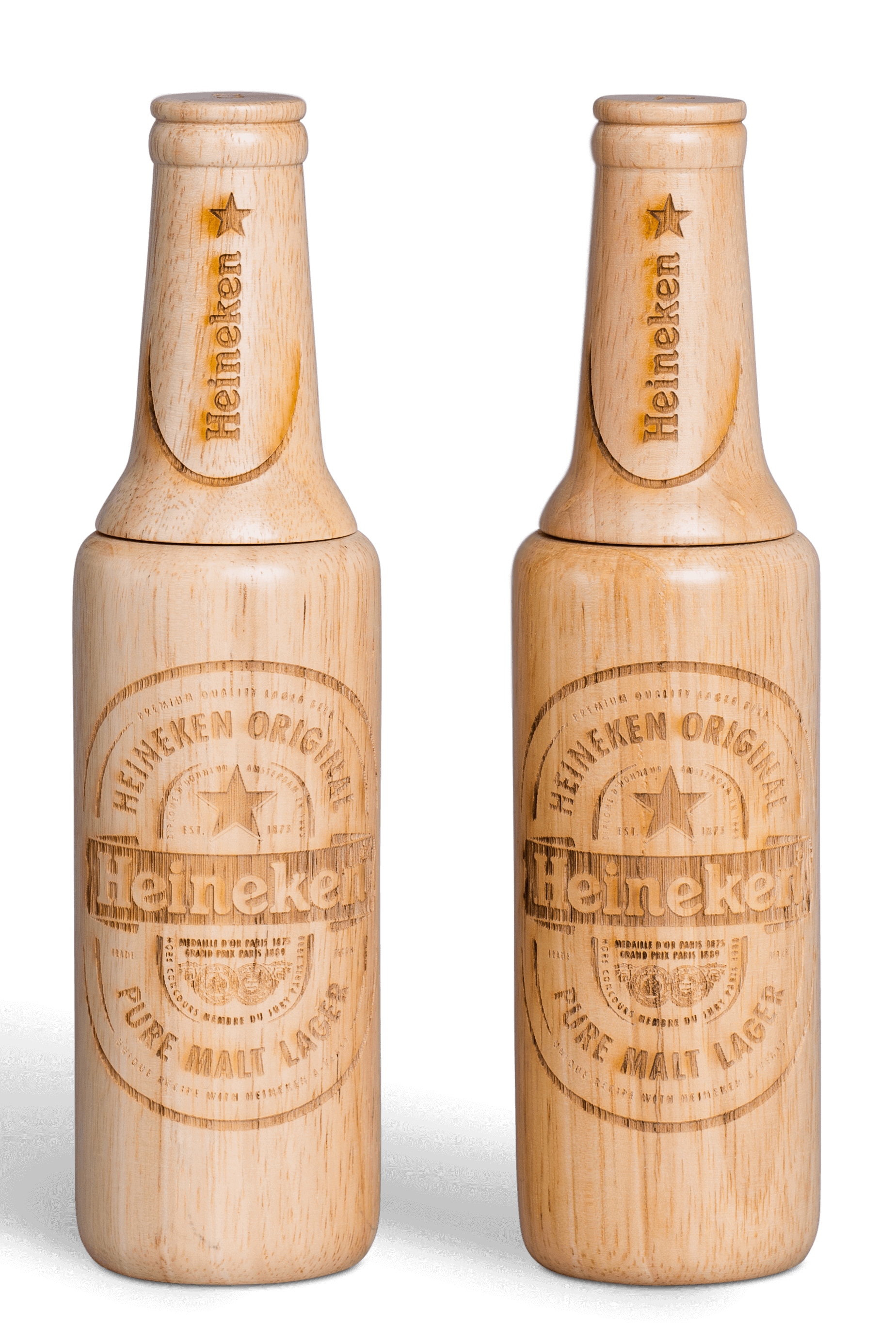 Wooden Heineken® Salt & Pepper Grinder