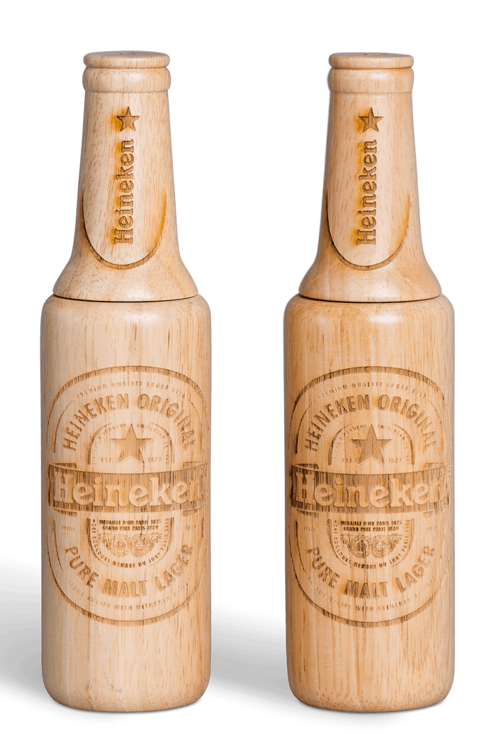 Wooden Heineken® Salt & Pepper Grinder