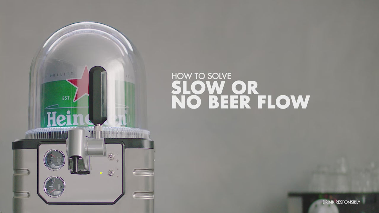 A video that shows how to solve slow or no beer flow.