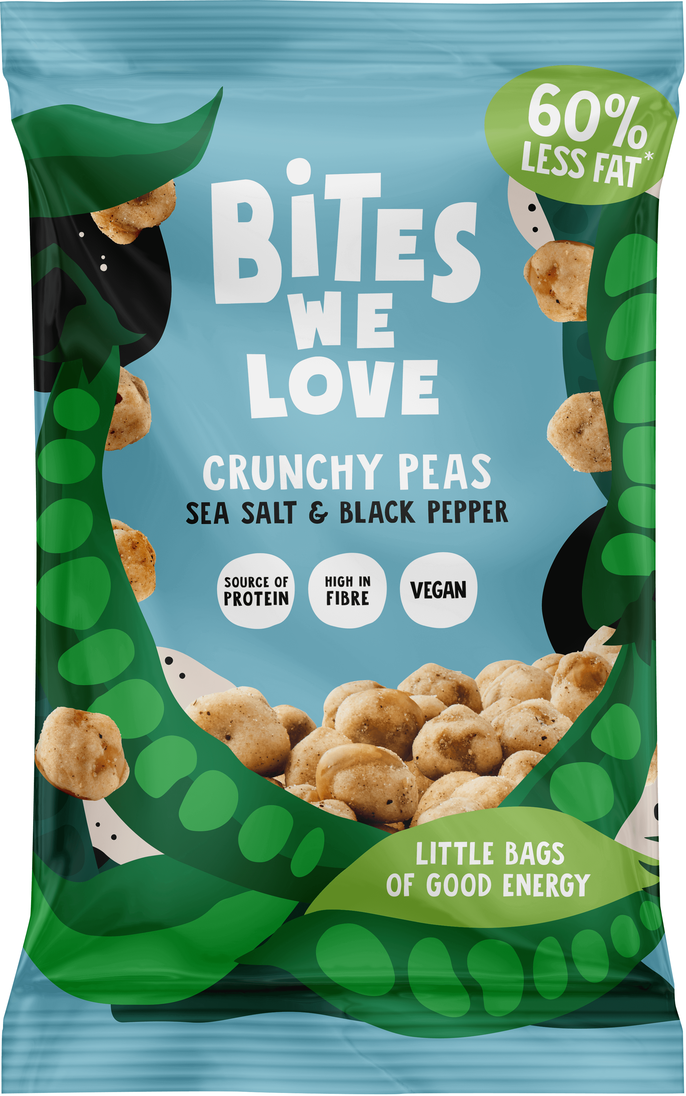 Crunchy Peas Seasalt & Black Pepper 30 gr