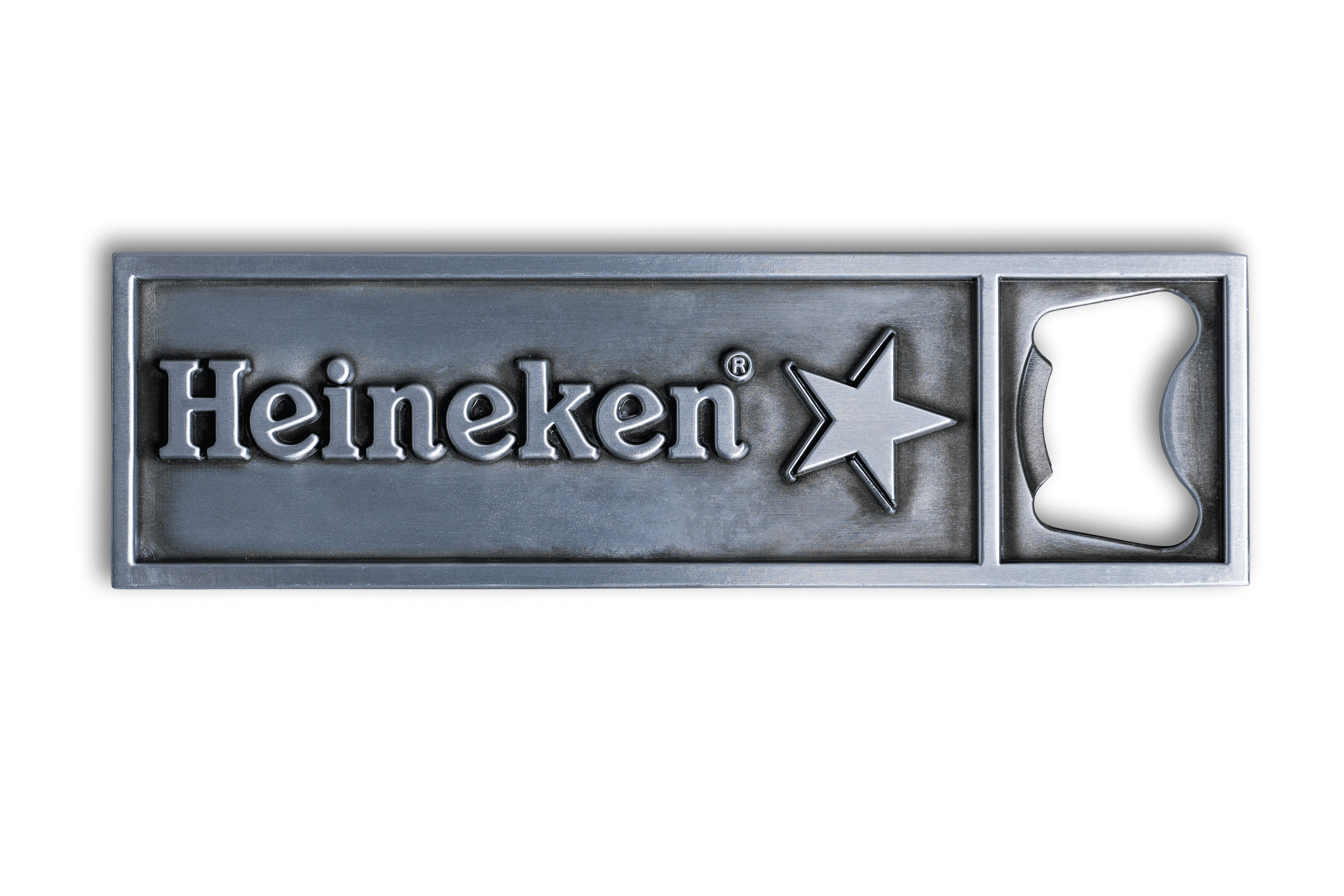 Heineken ® Opener Square Embossed Metal
